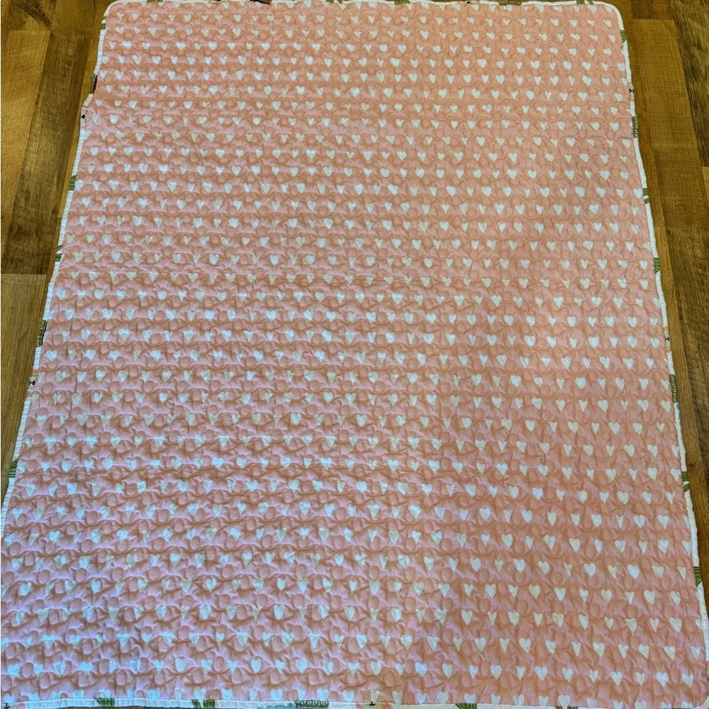 Llama Print Comforter with Pink and Blue Accents